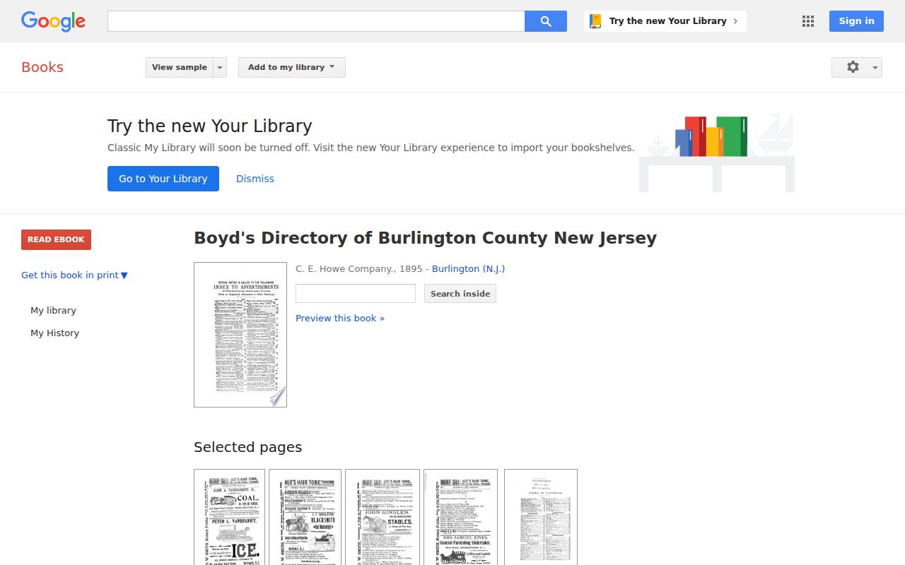 Burlington County city directory digitized historical directory view