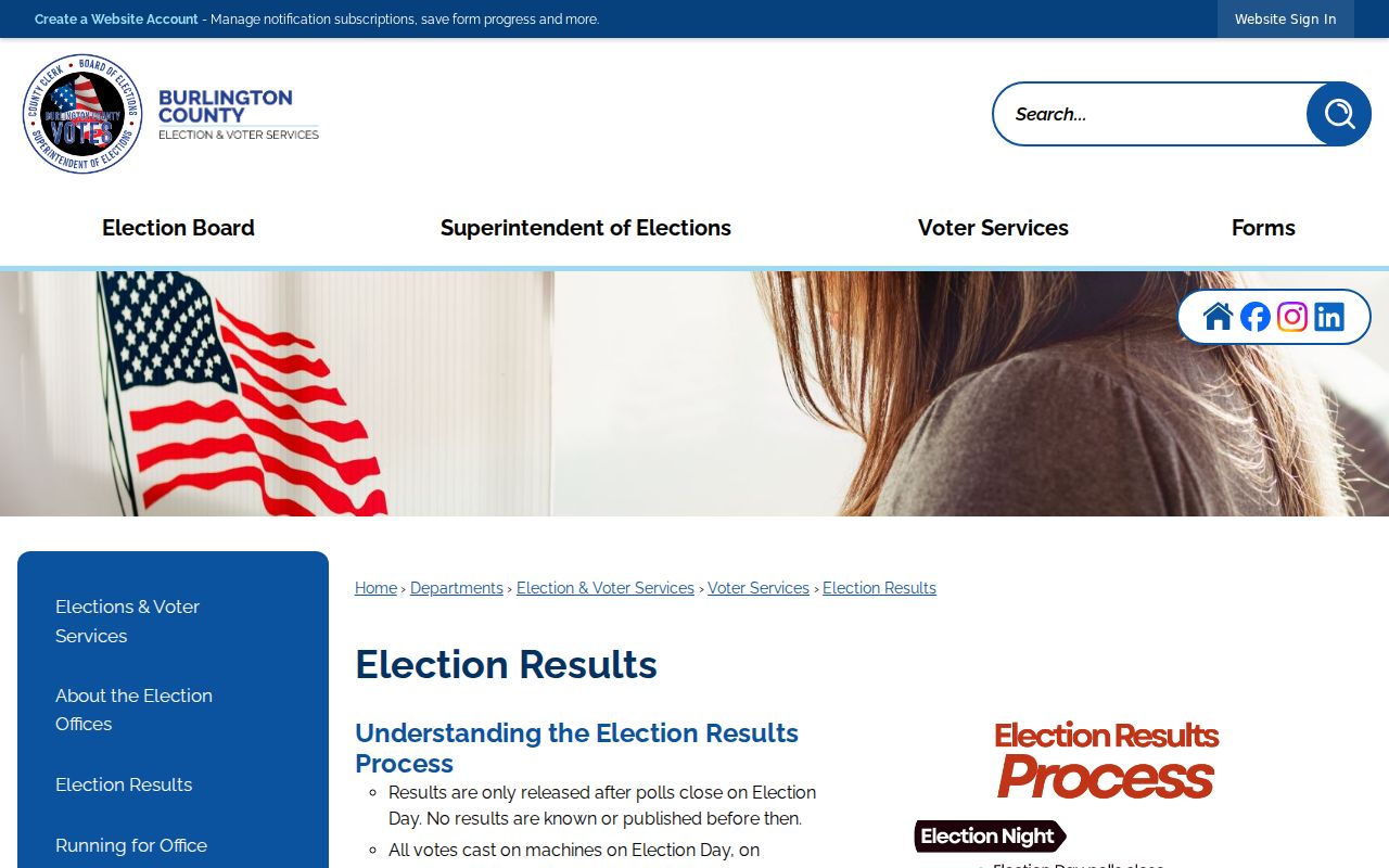 Burlington County neighbors source showing election results access