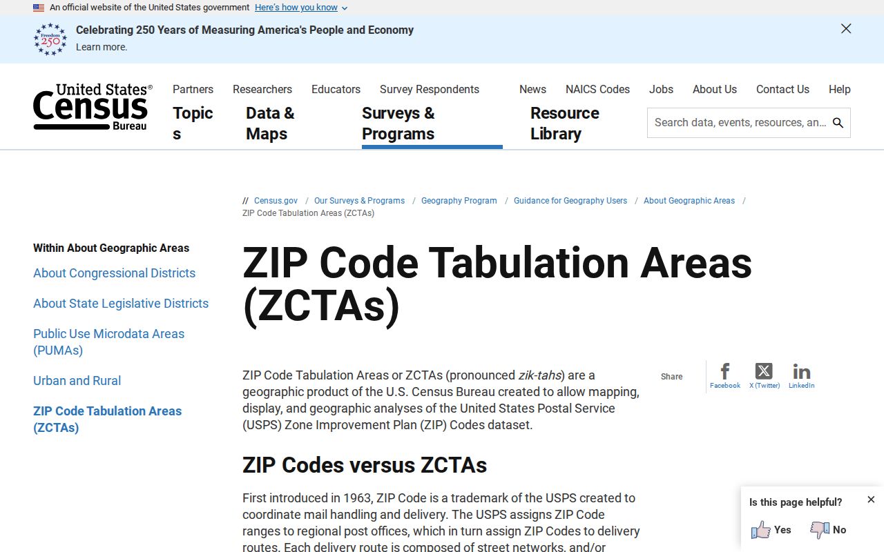 Burlington County ZIP lookup Census ZCTA guidance